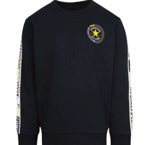 Converse kids Black Crewneck Sweatshirt with Logo